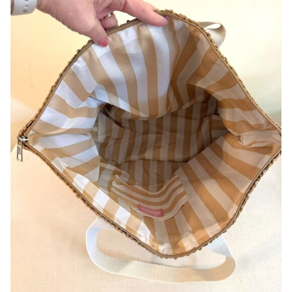 Show Me Your Mumu Sunseeker Large Straw Tote Bag NWT FabFitFun Collab Beach Bag - Picture 7 of 11